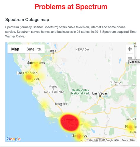  The latest reports from users having issues in Atascadero come from postal codes 93422. Spectrum is a telecommunications brand offered by Charter Communications, Inc. that provides cable television, internet and phone services for both residential and business customers. It is the second largest cable operator in the United States. 